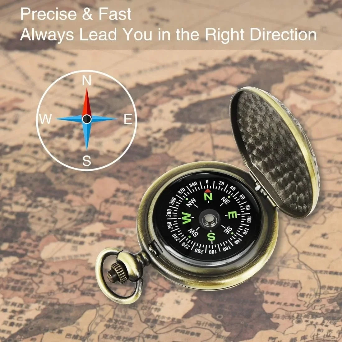 ZHUOHUA Ultralight Hiking Compass – Easy Navigation for Camping Trips