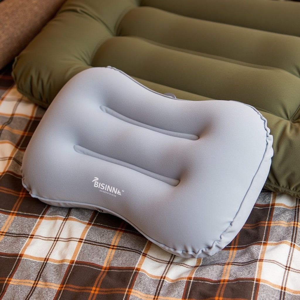 BISINNA Ultralight Camping Pillow – Inflatable Neck & Back Support